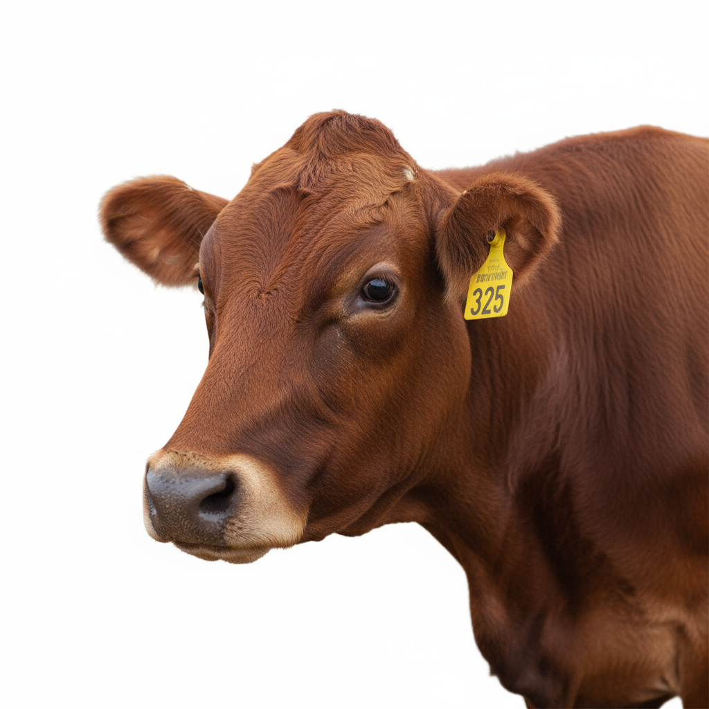 Red Brahman-Type Bull — Tag 325 (2)